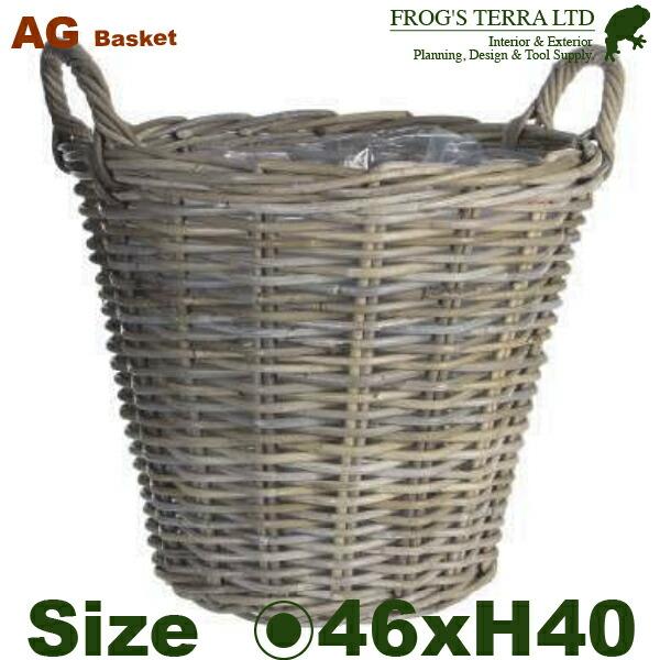 ラタン ポテト バスケット  XL AG-AB005（直径46cm×H40cm）（天然ラタン製）