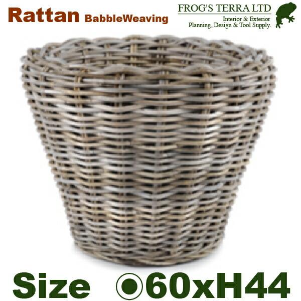 ラタンバブルウィービング L（直径60cm×H44cm）（尺鉢可）（天然ラタン/Rattan/グラス...