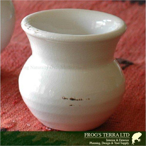 W小壷B ３個セット C2347（直径12cm×H12cm）（底穴なし）（陶器製）（プランター/ポッ...