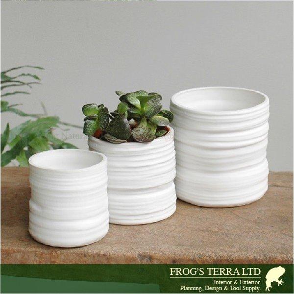 WLシリンダーS・６個セット・C3320（直径10cm×H10cm）（底穴なし）（陶器製）（プランタ...