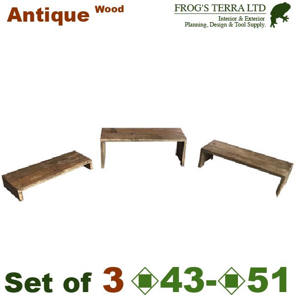 ウッドスタンドレク SML Set（S:W43cm×D18cmxH6.5cm/M:W47cm×D18...