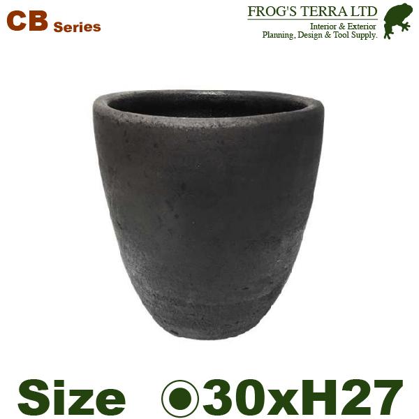 CB スリムラウンドテラ L（直径30cm×H27cm）（底穴あり 土もの 陶器鉢 テラコッタ 手作...