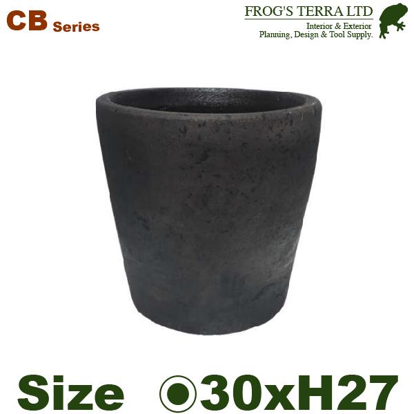 CB タブテラ L（直径30cm×H27cm）（底穴あり 土もの 陶器鉢 テラコッタ 手作り エンボ...