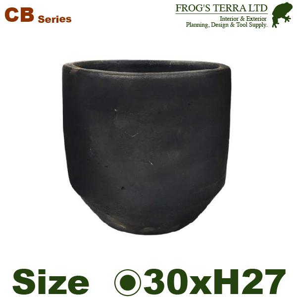 CB ラウンドテラ L（直径30cm×H27cm）（底穴あり 土もの 陶器鉢 テラコッタ 手作り エ...