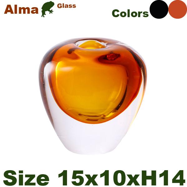 アルマ シン ボウル CG-619（W15cm×D10cmxH14.5cm）（底穴無）（ガラス製 花...