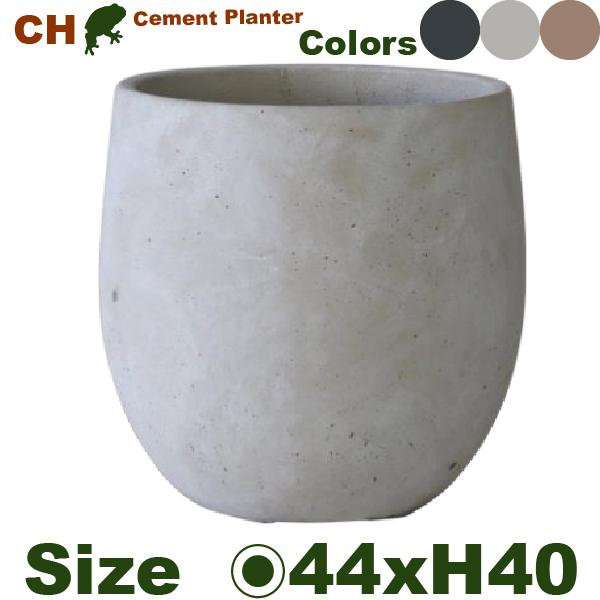 セメントファイバー ラウンド M  CH02-44（直径44cm×H40cm）（底穴あり）ファイバー...