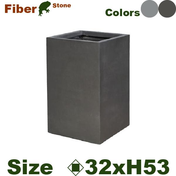 ミロスロング M(ロ32.5cm×H53cm）（底穴なし） ファイバーストーン スクエア プランター...