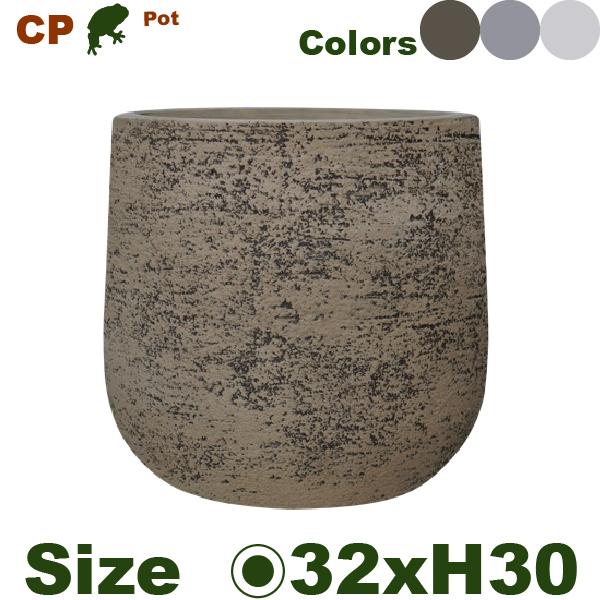 CP002 M（直径32cmxH30cm）（底穴あり）（セメントファイバー）（プランター/ポット/鉢...