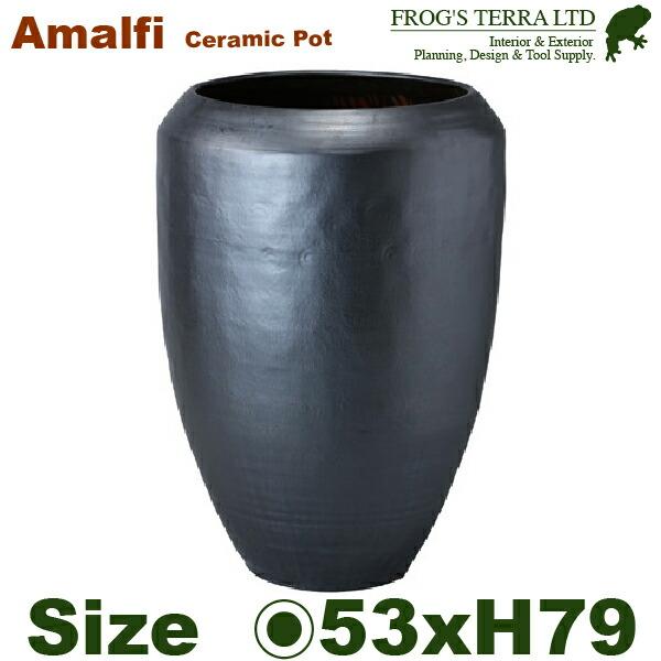 アマルフィ L（直径53cm×H79cm）底穴なし 陶器製 鉢カバー 大型 ツボ ショップディスプレ...