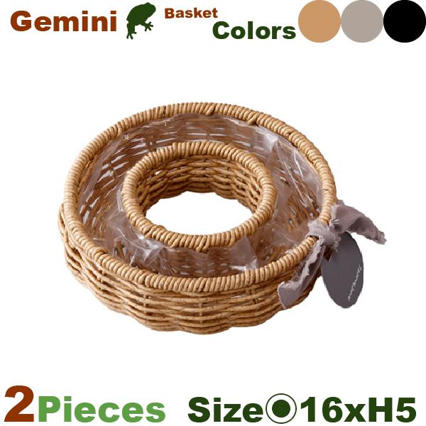 ジェミニ リング S 2個セット CV-014S（直径16cm×H5cm）（底穴なし）（再生プラ）（...