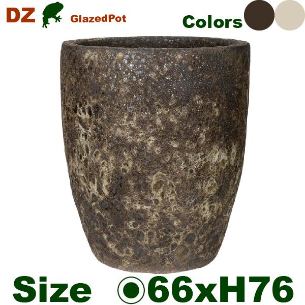 DZ ハイラウンド  L（直径66cm×H76cm）（穴あり）（尺鉢対応）陶器製 観葉鉢 大型ポット...
