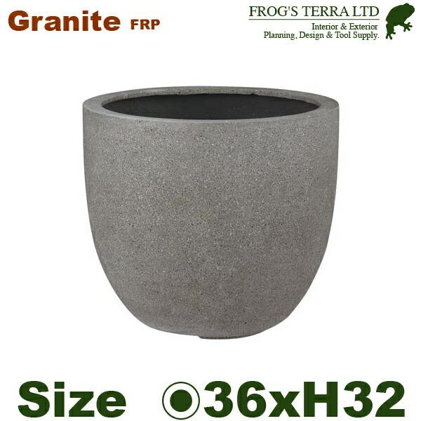 グラナイト エッグ 36 EB-GE3631 GY（直径36cm×H32cm）（底穴あり）（セメント...