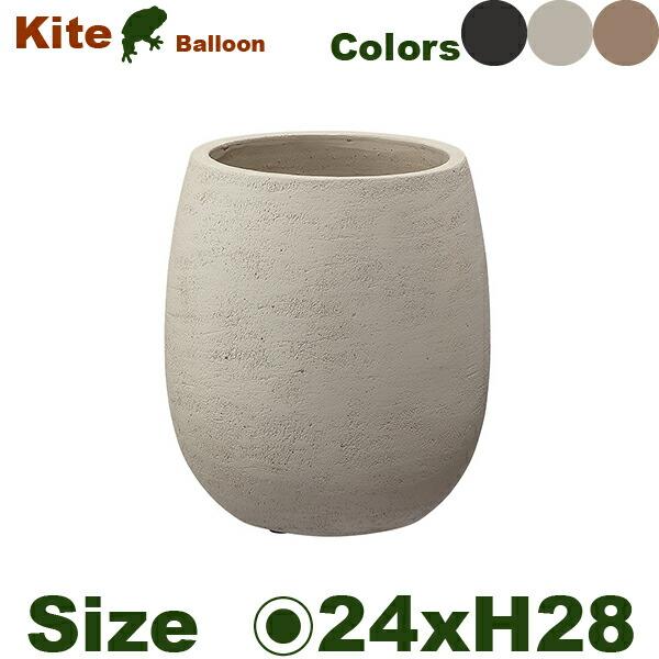 カイトバルーン 24（直径24cm×H28cm）（底穴あり）（陶器鉢/テラコッタ）（プランター/寄せ...