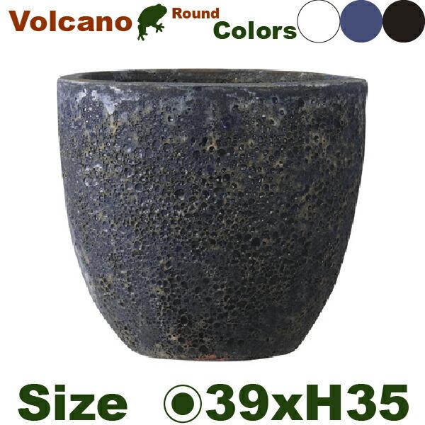 ボルカーノ ラウンド 39（直径39cm×H35cm）（底穴あり）（陶器製）（アビス  Abyss ...
