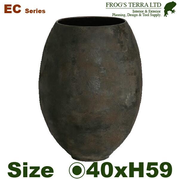 EC EC79B 鉄製 フラワーベース 花器 鉄器（直径40cm×H59cm）（底穴なし）（鉄製）（...
