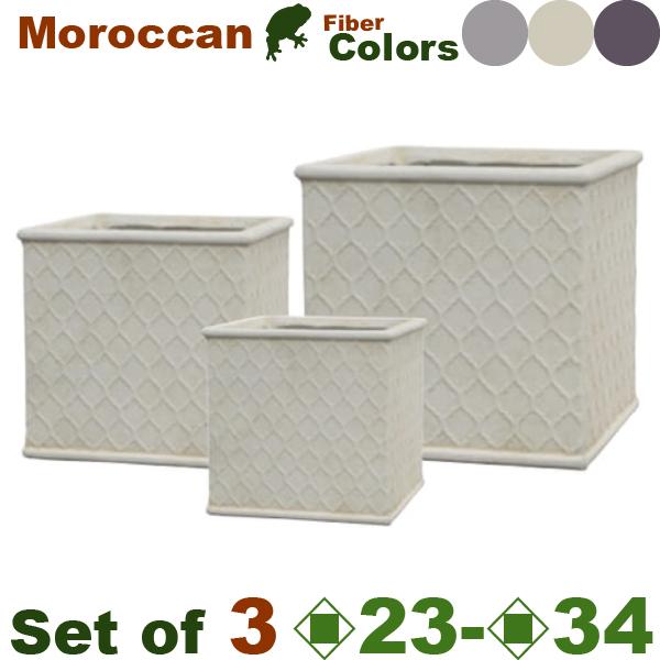 Moroccan モロッカン スクエア SMLセット（S:口23cm×H22cm/M:口27cm×H...