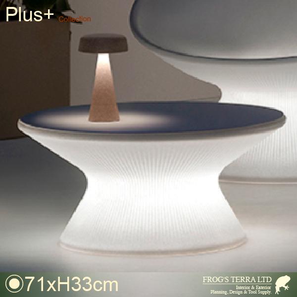 【送料別途見積】フェード コーヒーテーブル ライト付 EP-6460SWL （直径71cmxH33c...