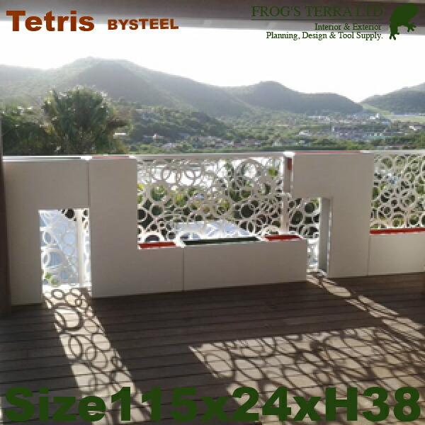 テトリス I型（W115cmxD24×H38cm）（底穴あり）（アルミ製 BYSTEEL 商業施設 ...