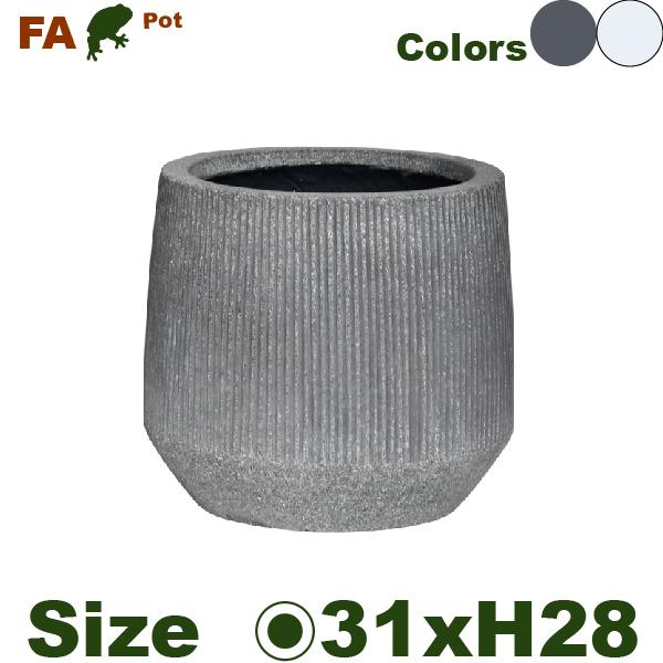 FA タブ FA01M(直径31cm×H28cm）（底穴なし）（セメントファイバー）（プランター/ポ...