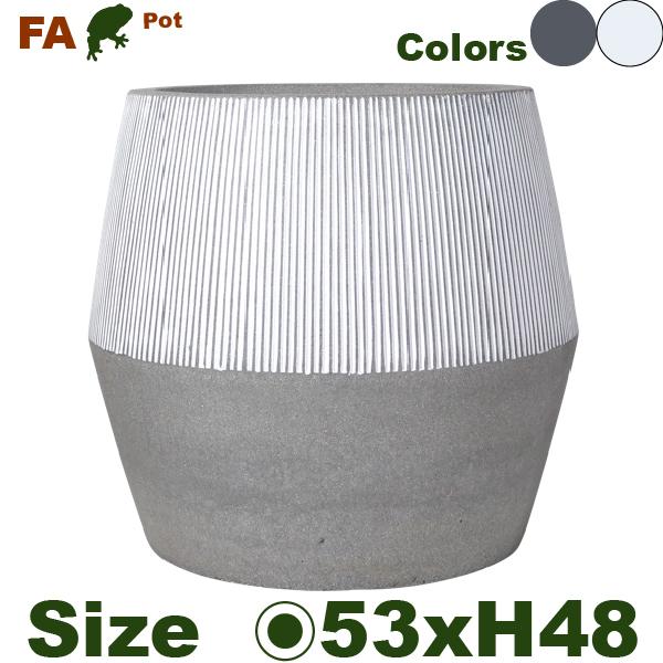 FA タブ FA04L(直径53cm×H48cm）（底穴なし）（セメントファイバー）（プランター/ポ...