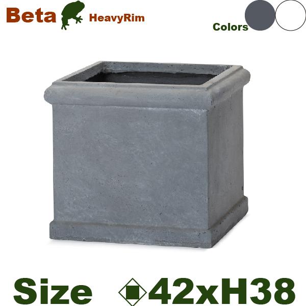 ベータ ヘビーリム 42 M ファイバークレイ（ロ42cm×H38cm）（底穴あり）軽量 カフェ 店...