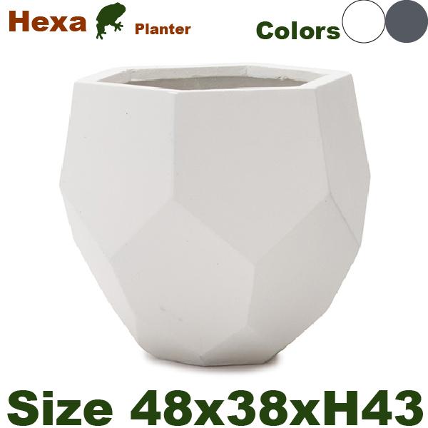 【法人宛限定商品】ポリゴ ヘクサ 多面体プランター M  43 ファイバークレイ（W48cm×D43...