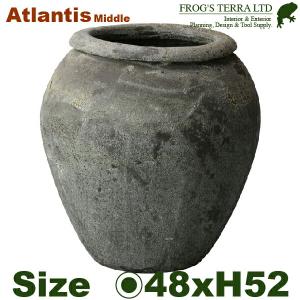 アトランティスミドルポット  FS6345AD  Atlantis（直径48cm×H52cm）（底穴有）（陶器製）（観葉鉢）｜frog
