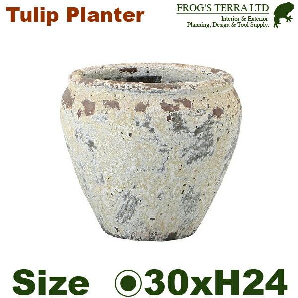 チューリッププランターS  FS6854AD2S  Atlantis丸壺型（直径25cm×H23cm...