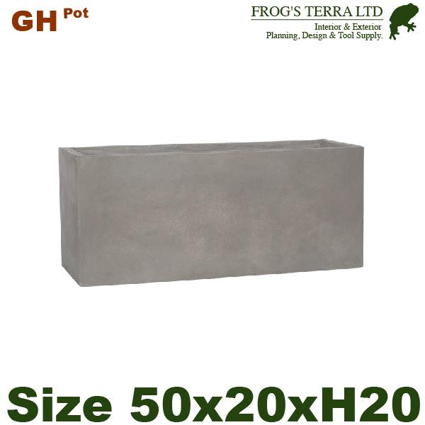 GH 長角プランター グレイ GH003-50cm  (W50cm×D20cm×H20cm）（底穴あ...