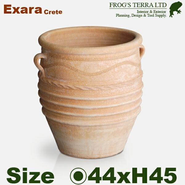 クレタ島  エグザーラ（直径44cm×H45cm）（底穴あり）（ハンドメイド/ギリシャ）（テラコッタ...