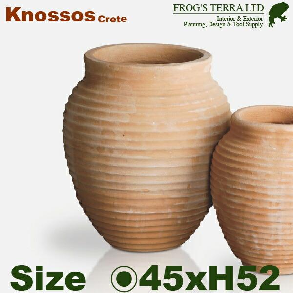 クレタ島  クノッソス  L（直径45cm×H52cm）（底穴あり）（ハンドメイド/ギリシャ）（テラ...