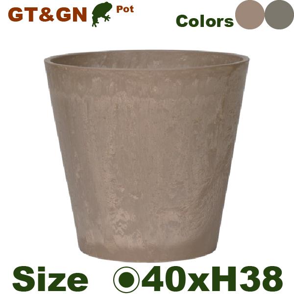 MH GT19-40(直径40cm×H38cm）（底穴あり/なし）（PP/PP）（プランター/ポット...