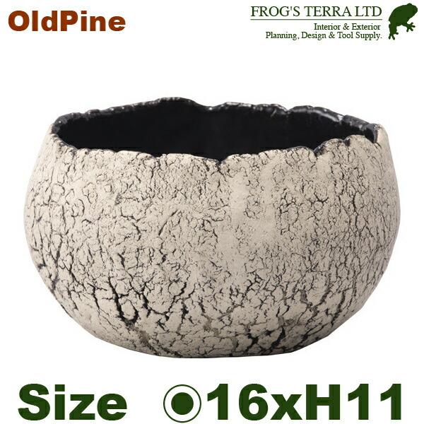 MJ 老松 L（直径16cm×H11cm）（底穴あり 土もの 陶器鉢 テラコッタ プランター 園芸 ...
