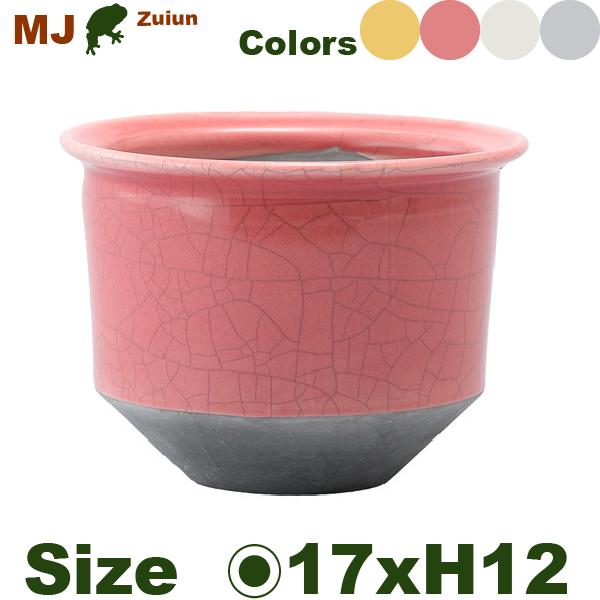 MJ 瑞雲（ずいうん）ひらき M（直径17.5cm×H12.5cm）（底穴あり ）土もの 陶器鉢 テ...