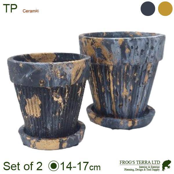 【屋外対応】TP 深型リム ML2個セット（M:直径14.5cm×H15cm/L:直径17.5cm×...