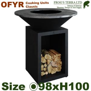 クラシック ストレージ ブラック100 COOKING UNITS CLASSIC（直径98cm×H100cm）（炭 炉  七輪 BBQ キャンプ）｜frog