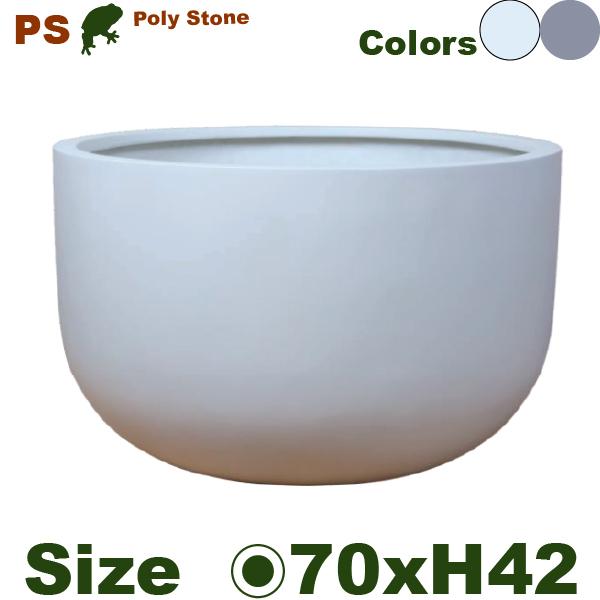 ポリストーン ローラウンド  PS07-70 ファイバークレイ（直径70cm×H42cm）（尺鉢対応...