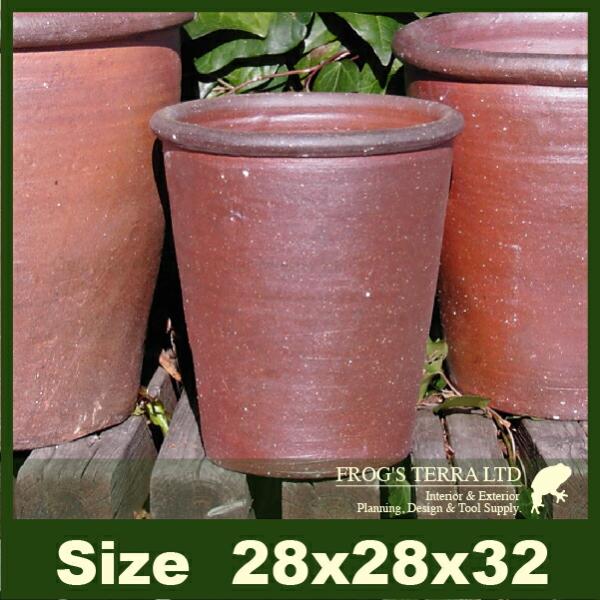 寸胴鉢  TD-650S 小（直径28cm×H32cm）（備前/塩焼）（料亭/侘び/さび/モダン）(...