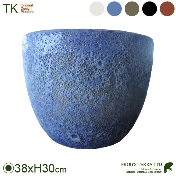 バブルポット ラウンド XL単品（直径38cm×H30cm）（底穴あり）（陶器製）（プランター/ポッ...