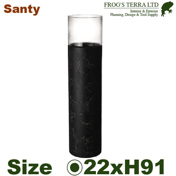 サンティ L（直径22cmxH91cm）（底穴なし）（セメントファイバー/ガラス）（プランター/花器...