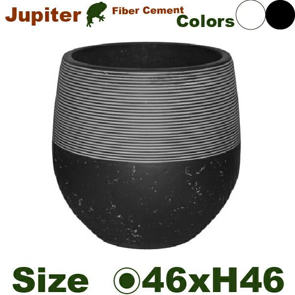 ジュピターポット L TL035-1Wh/Bk（直径46cm×H46cm）（底穴なし/あり）（セメン...