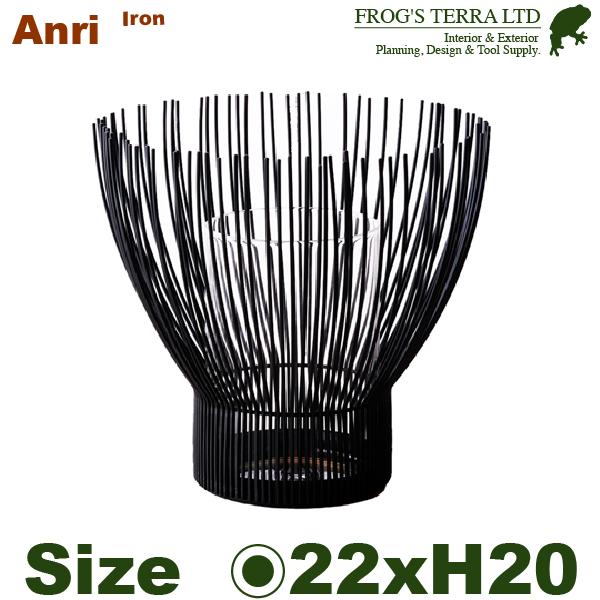 アンリ カップ L TM-009L（直径22cm×H20.5cm）（底穴なし）（鉄製 花器 ガラス）