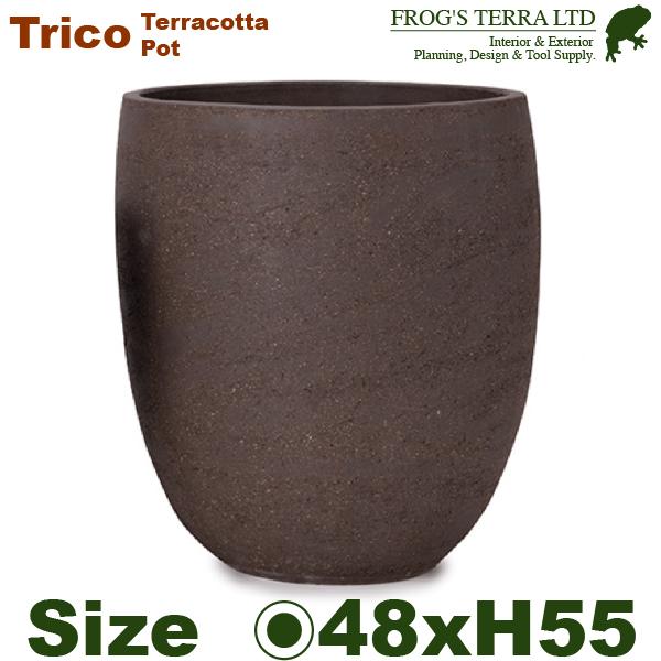 トリコ 9R-12 XL（直径48cm×H55cm）（底穴あり ハンドメイド 土もの 陶器鉢 テラコ...