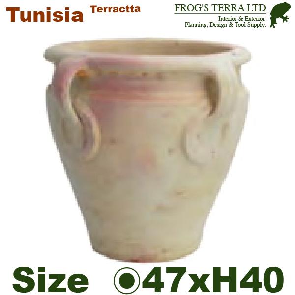チュニジア 062 40cm（直径47cm×H40cm）（底穴あり）（陶器鉢/テラコッタ）（プランタ...