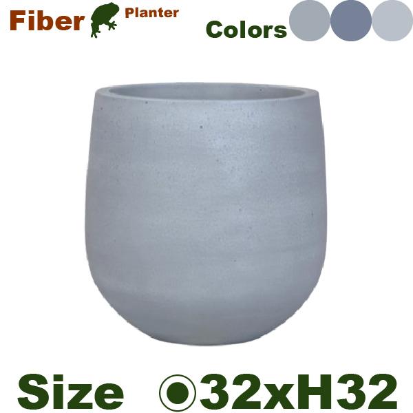 VT マヌー M（直径32cm×H32cm）（底穴あり）セメント ファイバー プランター ポット 観...