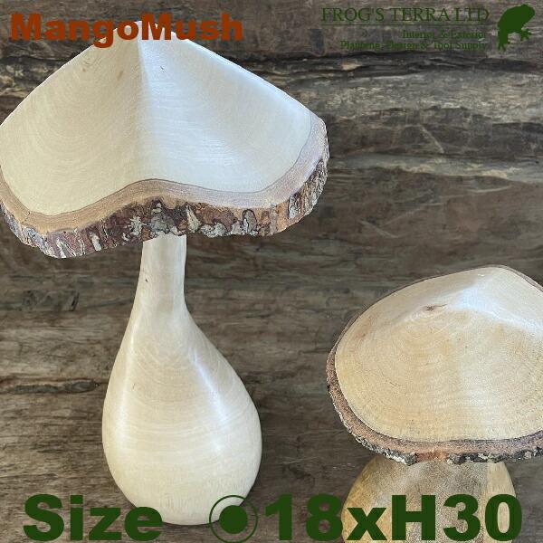 マッシュルーム Mango Mush M（W18cm×H30cm）（木製）（オブジェ/オーナメント）...