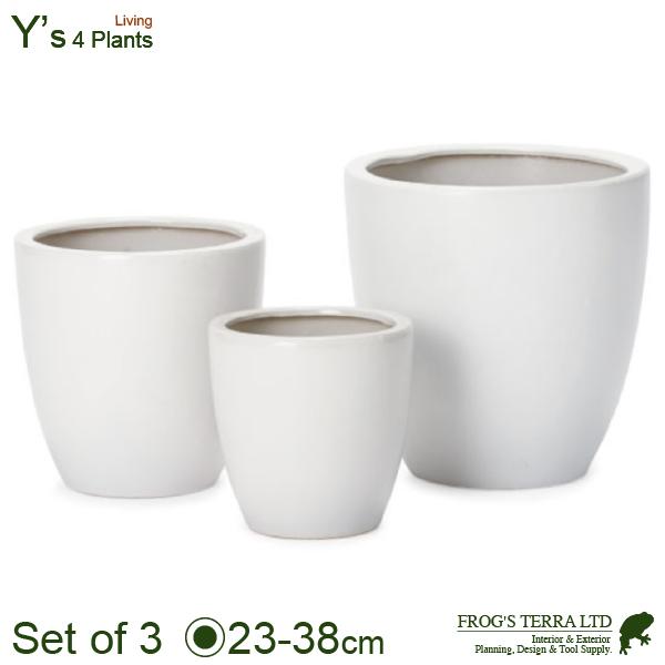 【法人・店舗宛配送限定】YT モダン PR6 丸鉢セット3 L/M/S WY-PR6W3SN （L:...