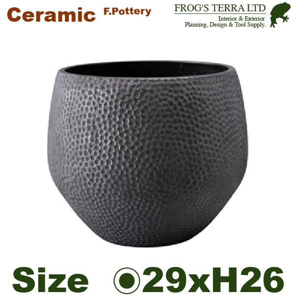 MM XD アスワンラウンド（直径29cm×H26cm）（底穴なし）（土もの 陶器鉢 テラコッタ プ...