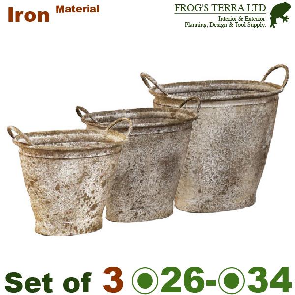 ミルヴァオーヴァルバケット SML Set（S:W26cm×D16cmxH20.5cm/M:W29....