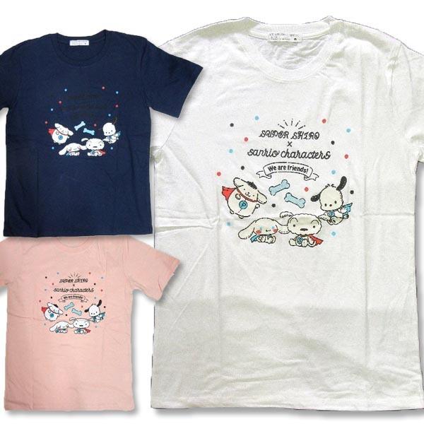 スーパーシロ サンリオ コラボ T ミニキャラ 柄 半袖 Tシャツ アメカジ 薄手 メンズ / bi...